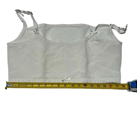 Vintage Underscore 5XL White Bra Cute Little Bows Scalloped Hem 5X Philippines - Picture 8 of 9